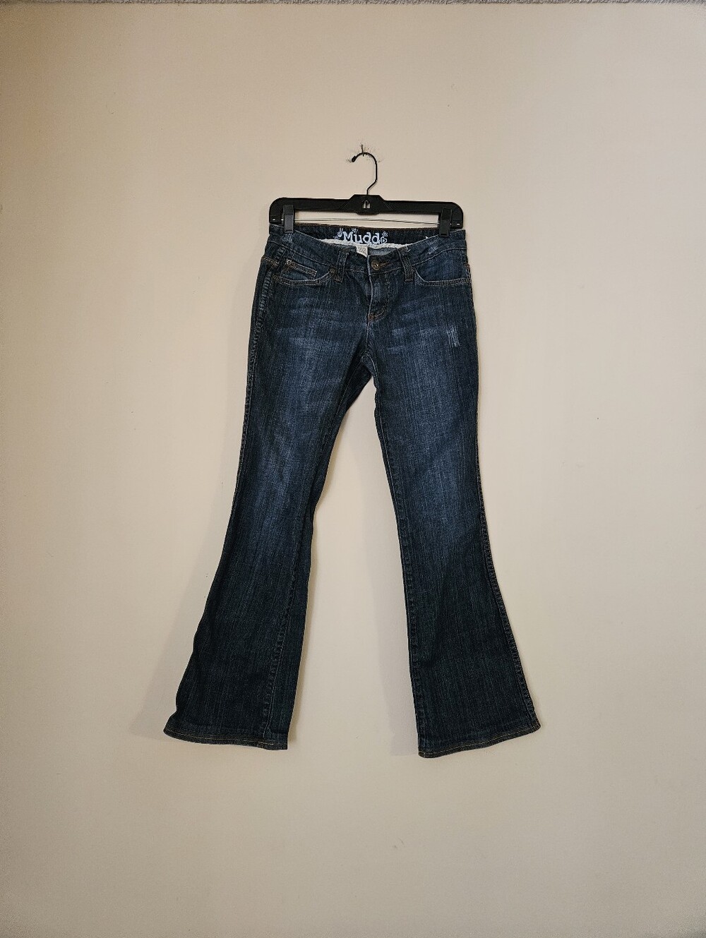 Mudd Women's Flared Jeans in Dark Blue Denim, Size 7 - Picture 1 of 4